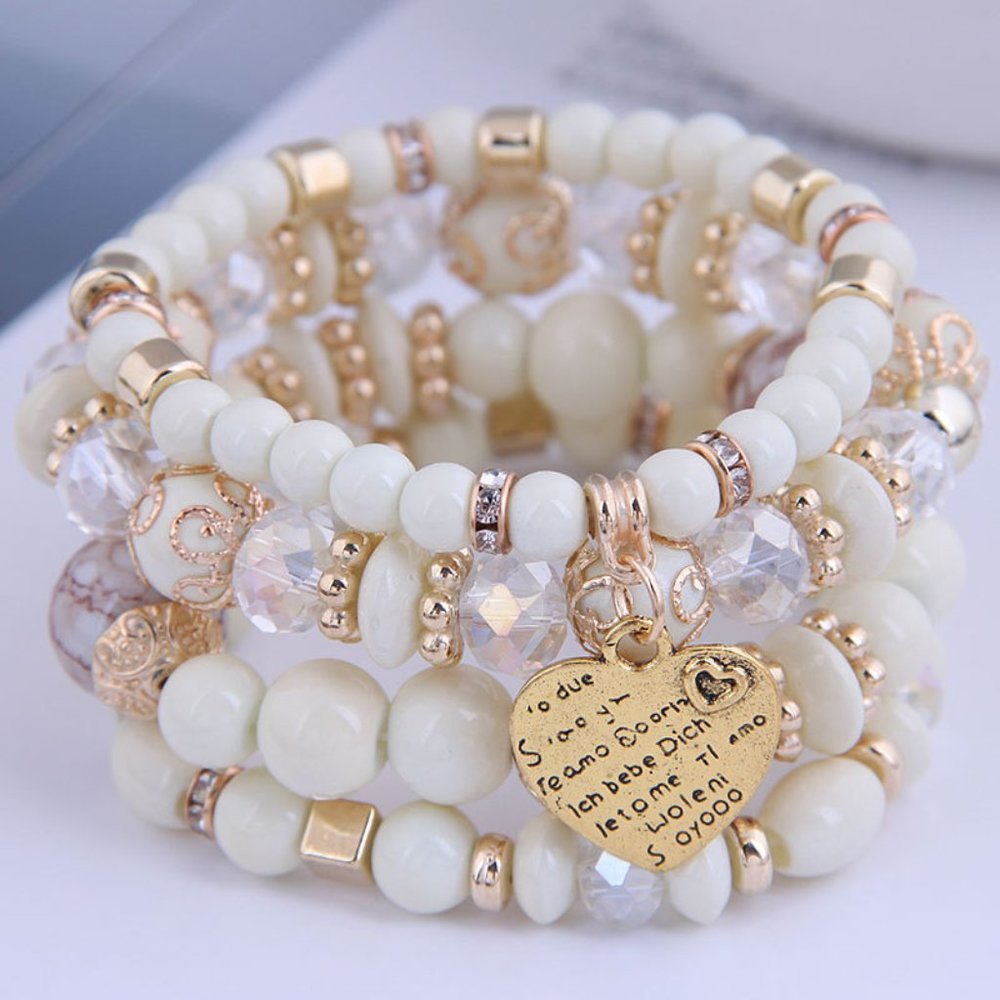 4 set Love charm Bracelet